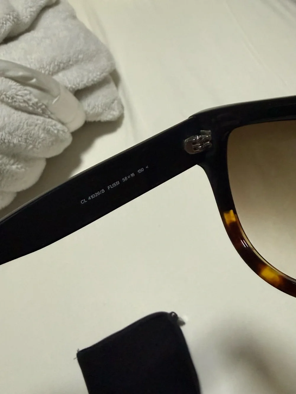 Celine Black and Tortoiseshell Oversized Shield Sunglasses